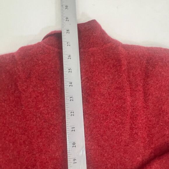 Austin Red Wool Button-Up Cardigan Jacket Lambs Wool Made Australia L - Picture 6 of 10